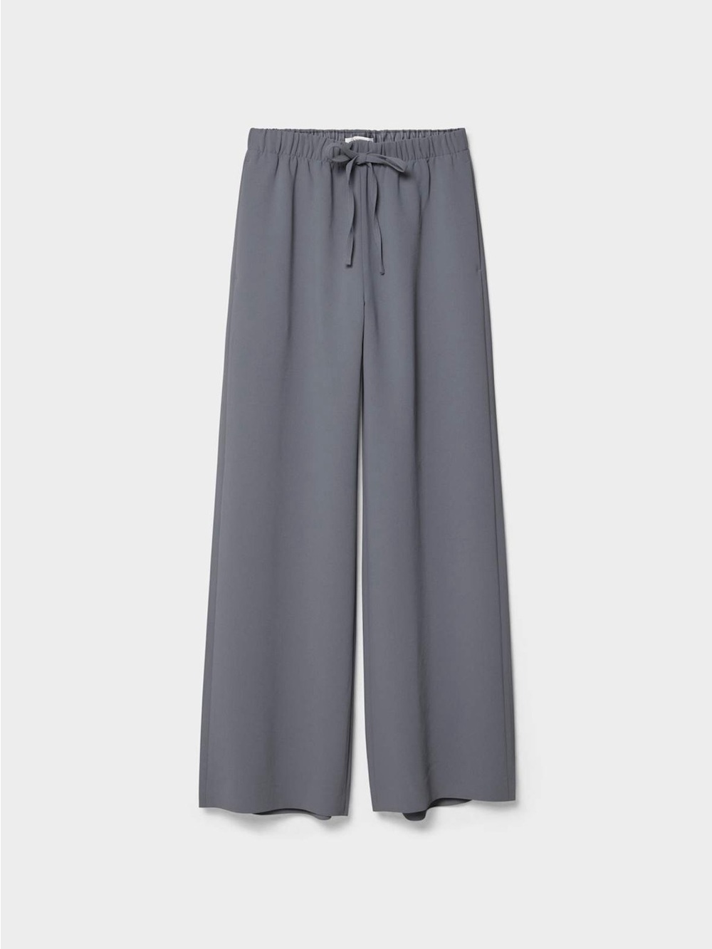 Aritzia crepette the lodge pant grey gray wide leg drawstring waist office xs